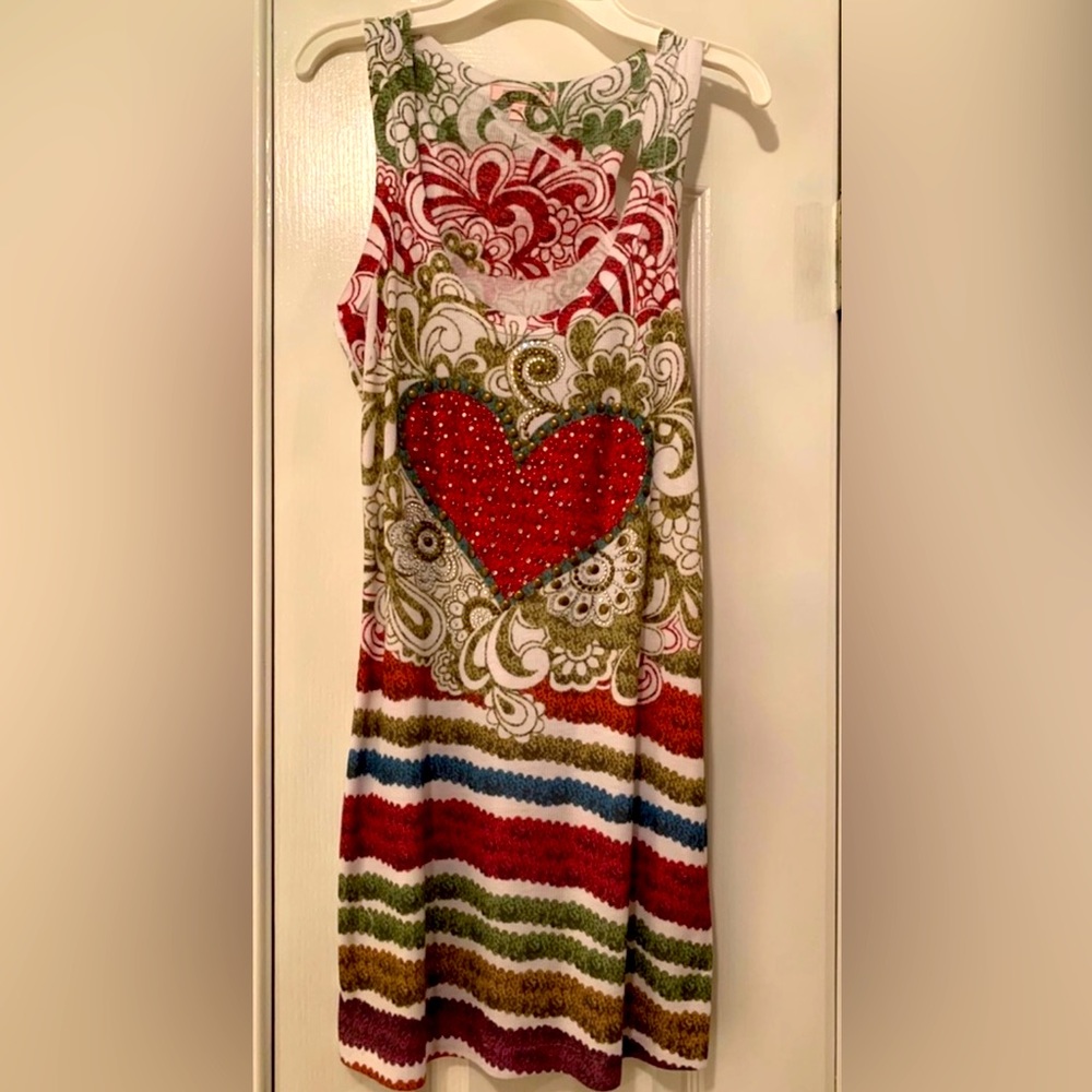Valentine Rhinestone Sleeveless Dress! Perfect for Valentine’s Day!